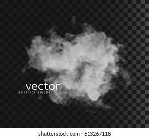 Vector illustration of smoke. Isolated transparent special effect.