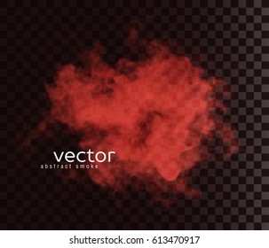 Vector illustration of smoke. Isolated transparent special effect.