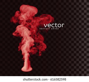 Vector illustration of smoke. Isolated transparent special effect.