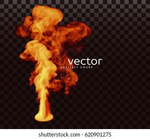 Vector illustration of smoke. Isolated transparent special effect.