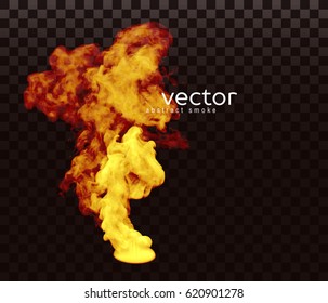 Vector illustration of smoke. Isolated transparent special effect.