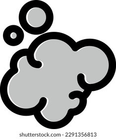 Vector illustration of smoke, pollution and contamination.