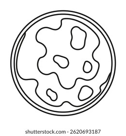 ilustração vetorial de ícone de presunto defumado, delicioso presunto fatiado isolado em branco, alimento e fast food conceito