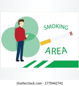 vector illustration of smoking area for industrial poster, banner and background. 