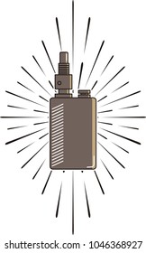 Vector illustration  of smoking electronic cigarettes