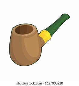 Vector Illustration of Smoking Pipe