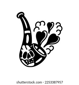 vector illustration of smoking pipe