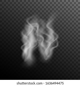 Vector illustration. Smoky letter N. Element of the foggy alphabet. Smoke effect design.