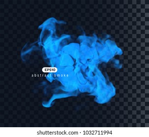 Vector illustration of smoky shape. Isolated transparent special effect.