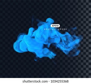 Vector illustration of smoky shape. Isolated transparent special effect.