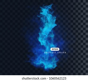 Vector illustration of smoky shape. Isolated transparent special effect.