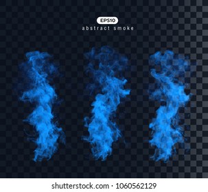 Vector illustration of smoky shape. Isolated transparent special effect.