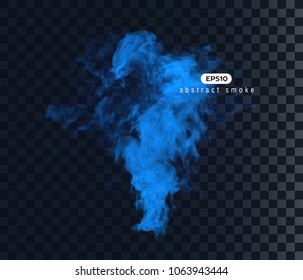 Vector illustration of smoky shape. Isolated transparent special effect.