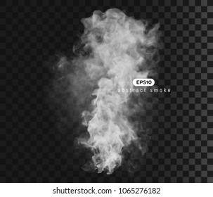 Vector illustration of smoky shape. Isolated transparent special effect.