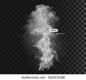 Vector illustration of smoky shape. Isolated transparent special effect.