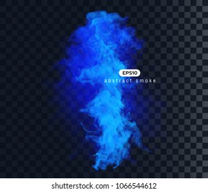 Vector illustration of smoky shape. Isolated transparent special effect.