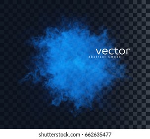 Vector illustration of smoky shape. Isolated transparent special effect.