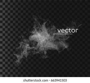 Vector illustration of smoky shape. Isolated transparent special effect.