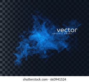 Vector illustration of smoky shape. Isolated transparent special effect.