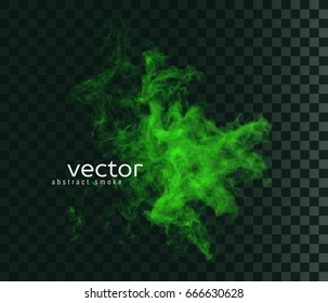 Vector illustration of smoky shape. Isolated transparent special effect.