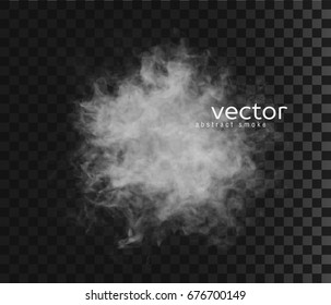 Vector illustration of smoky shape. Isolated transparent special effect.