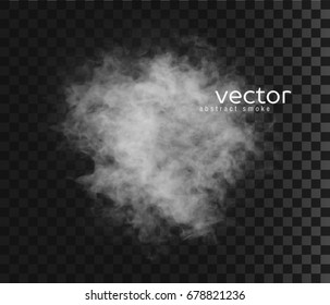 Vector illustration of smoky shape. Isolated transparent special effect.