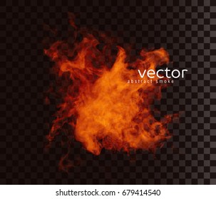 Vector illustration of smoky shape. Isolated transparent special effect.