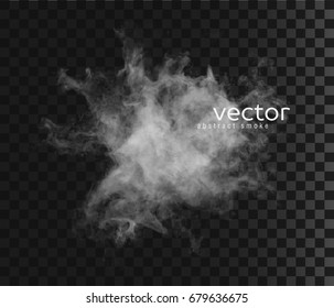 Vector illustration of smoky shape. Isolated transparent special effect.