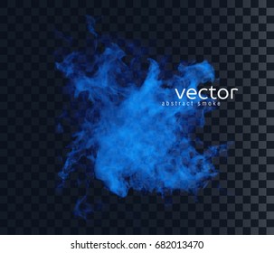 Vector illustration of smoky shape. Isolated transparent special effect.