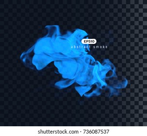 Vector illustration of smoky shape. Isolated transparent special effect.
