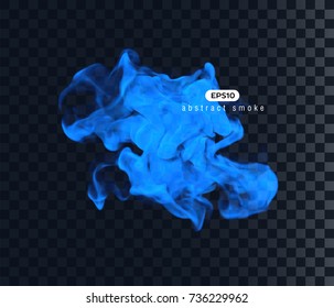 Vector illustration of smoky shape. Isolated transparent special effect.