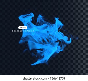 Vector illustration of smoky shape. Isolated transparent special effect.