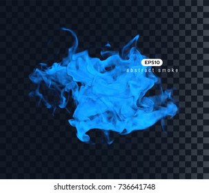 Vector illustration of smoky shape. Isolated transparent special effect.