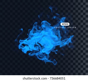 Vector illustration of smoky shape. Isolated transparent special effect.