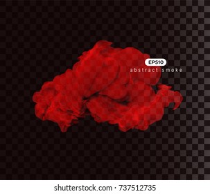 Vector illustration of smoky shape. Isolated transparent special effect.