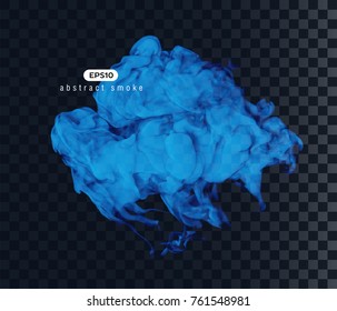 Vector illustration of smoky shape. Isolated transparent special effect.