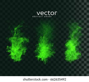 Vector illustration of smoky shapes. Isolated transparent special effect.