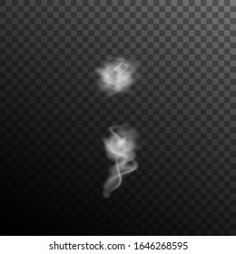 Vector illustration. Smoky Syntax Character Semicolon. Element of the foggy alphabet. Smoke effect design.