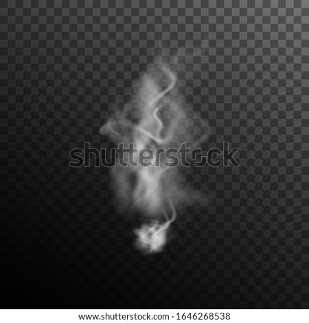 Vector illustration. Smoky Syntax Character Exclamation Poin. Element of the foggy alphabet. Smoke effect design.