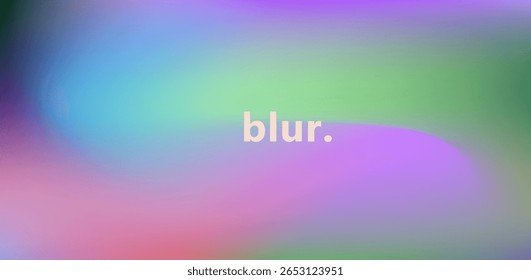 Vector illustration of a smooth gradient background with vibrant blue, green, purple, and pink hues, forming a dreamy abstract design. Minimalist digital art style with fluid, shapeless gradients.