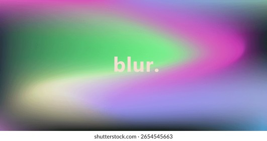 Vector illustration of a smooth gradient background with vibrant blue, green, purple, and pink hues, forming a dreamy abstract design. Minimalist digital art style with fluid, shapeless gradients.