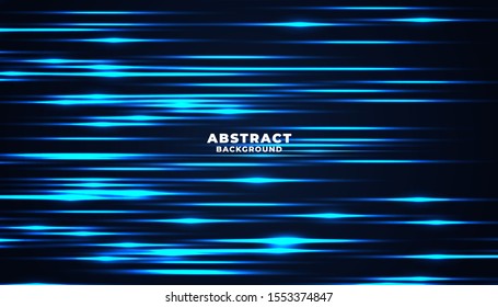 Vector illustration smooth lines in dark blue color background. Hi-tech digital technology concept. Abstract futuristic, shiny lines background
