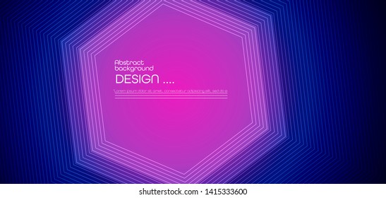 Vector illustration smooth lines in red and dark blue color background. Hi tech digital technology concept. Abstract futuristic, shiny lines background