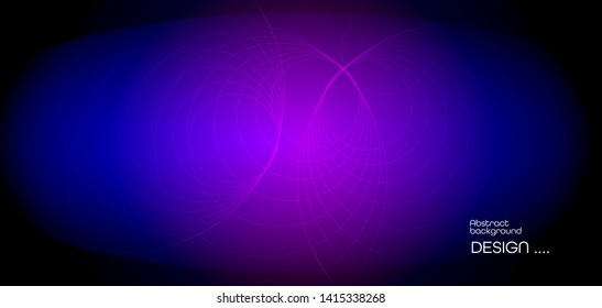Vector illustration smooth lines in red and dark blue color background. Hi tech digital technology concept. Abstract futuristic, shiny lines background