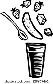 Vector illustration of a smoothie
