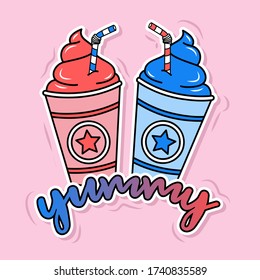 ILUSTRACIÓN DE VECTORES DE BEBIDAS SÓLIDAS, VECTOR DE IMPRESIÓN DE LEMA