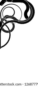 Vector illustration of a smoothly curved lines randomly arranged on a white background. Pattern in greyscale tones. Abstract creative backdrop.