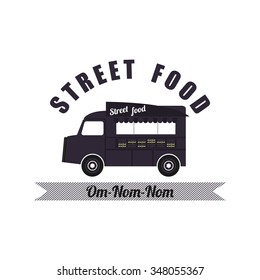 vector illustration snack RV badge on a white background