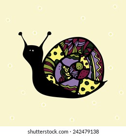Vector illustration of Snail