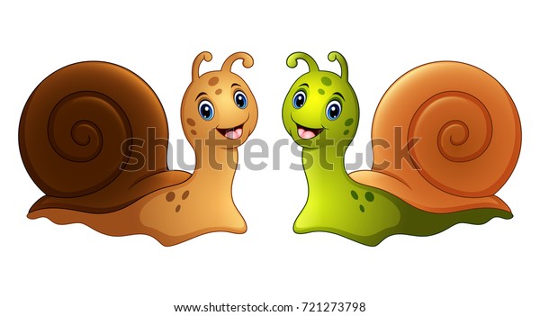 Image Vectorielle De Stock De Illustration Vectorielle Du Dessin D Escargots En 721273798